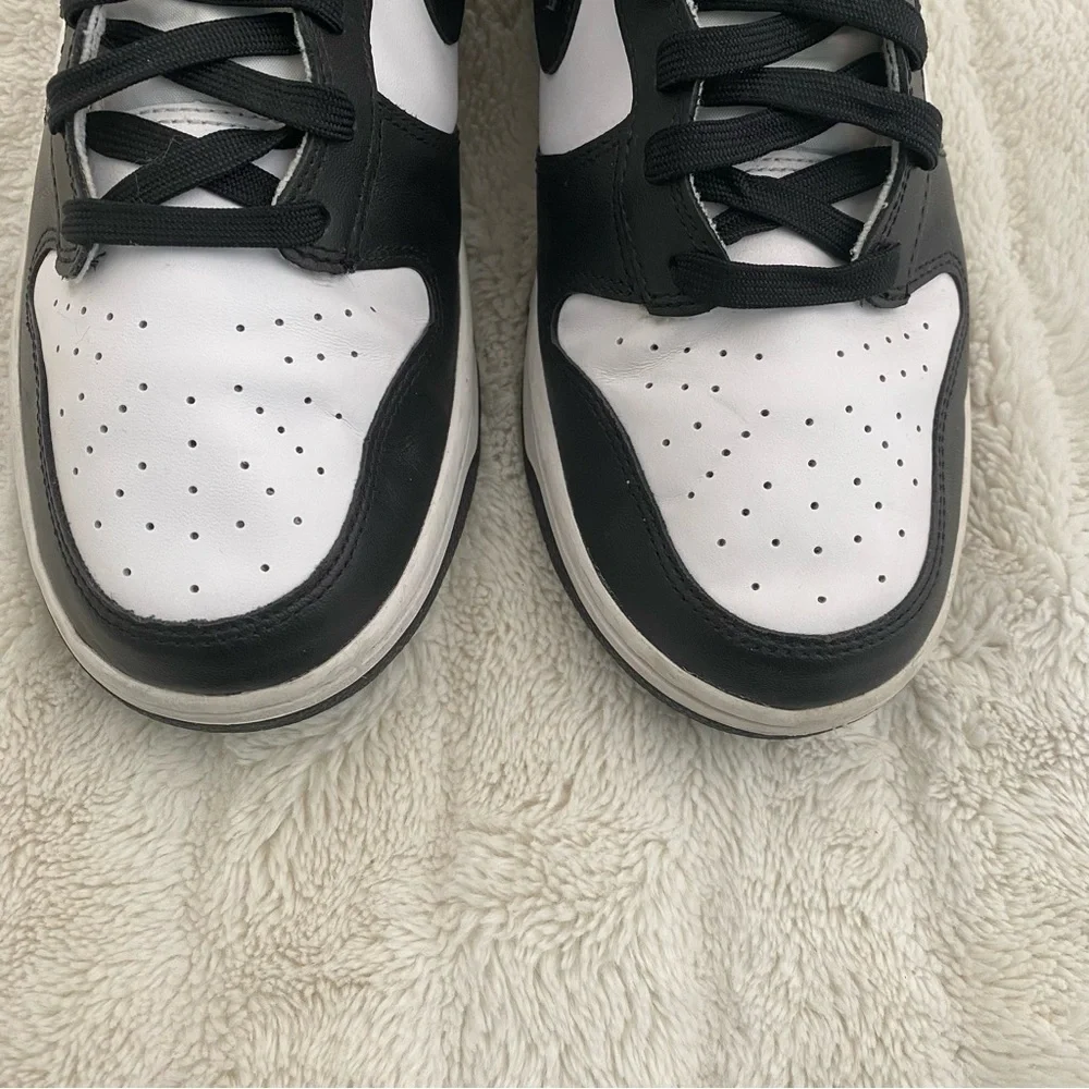 Nike Dunk High Retros Men's Black and White Sneakers Size 12
